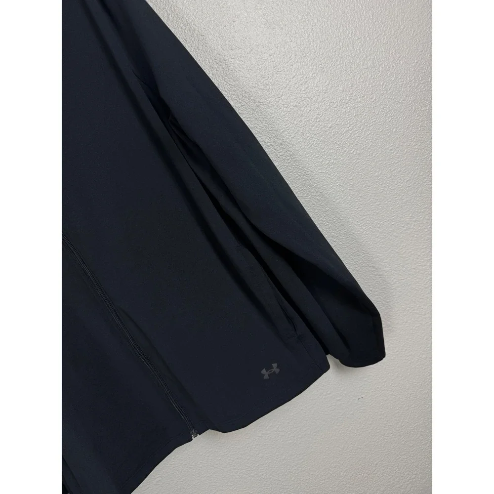 Under Armour Jacket Mens 3X Black Full Zip Mock Neck Activewear 1369404